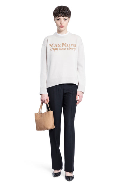 S MAX MARA WOMAN OFF-WHITE KNITWEAR