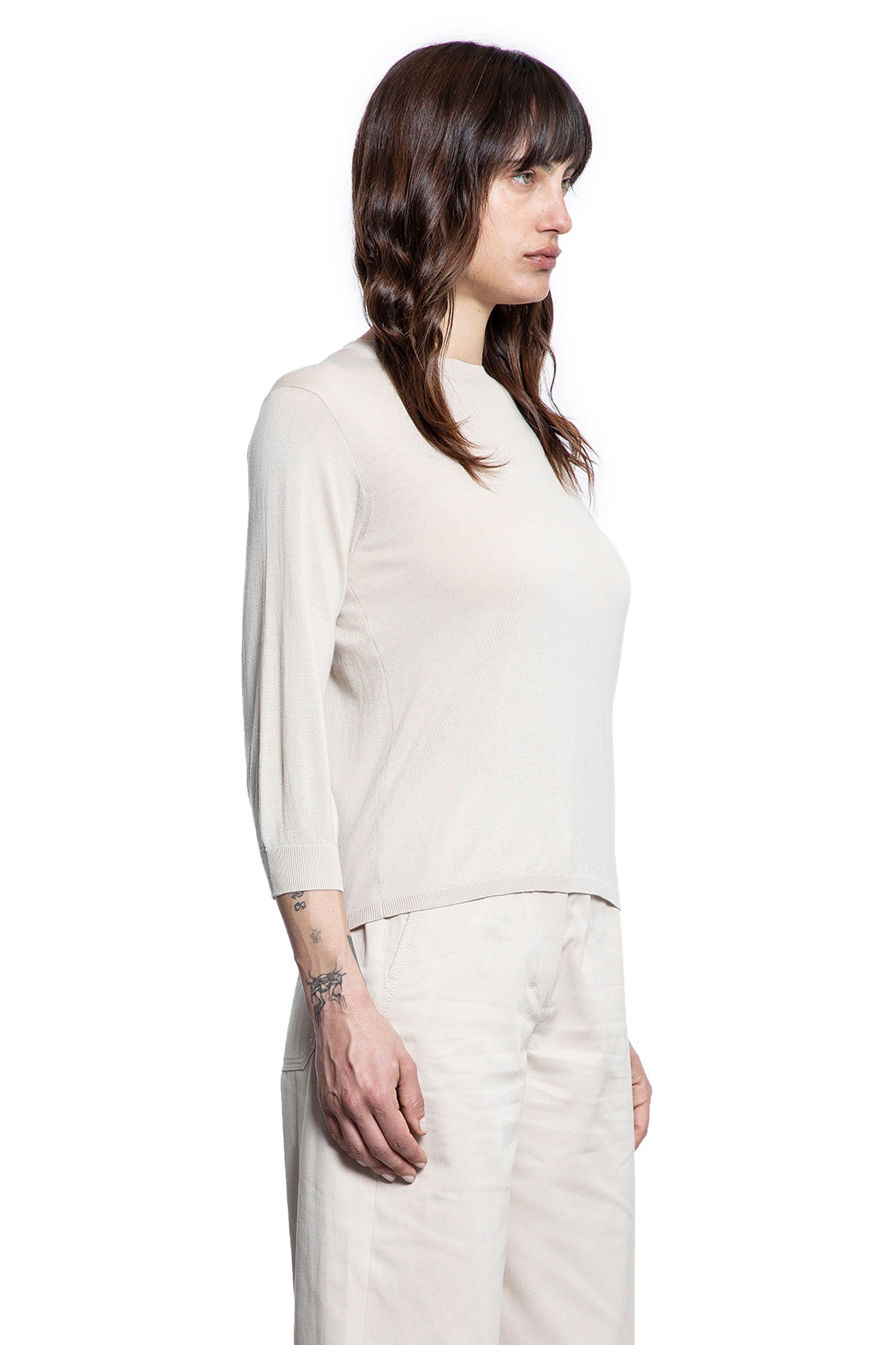 S MAX MARA WOMAN OFF-WHITE KNITWEAR