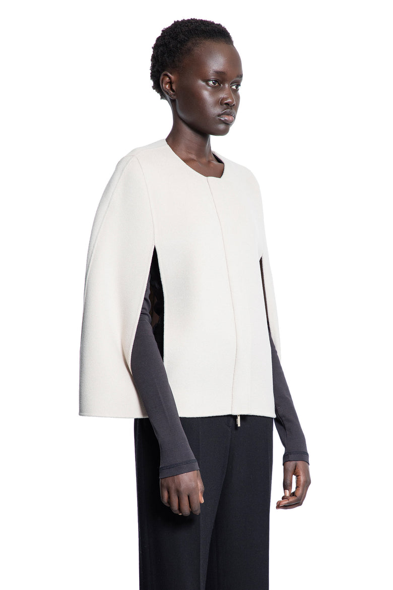 S MAX MARA WOMAN OFF-WHITE COATS