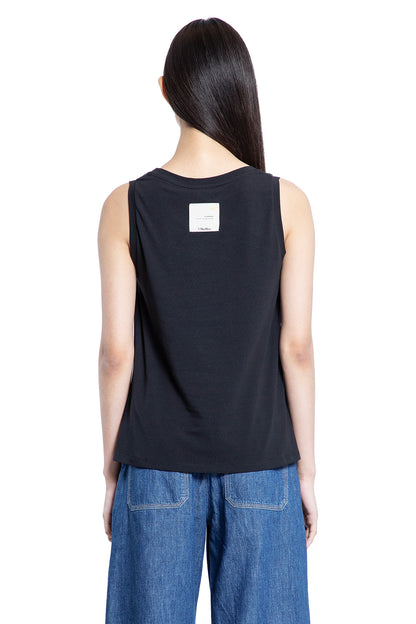 S MAX MARA WOMAN BLACK T-SHIRTS & TANK TOPS