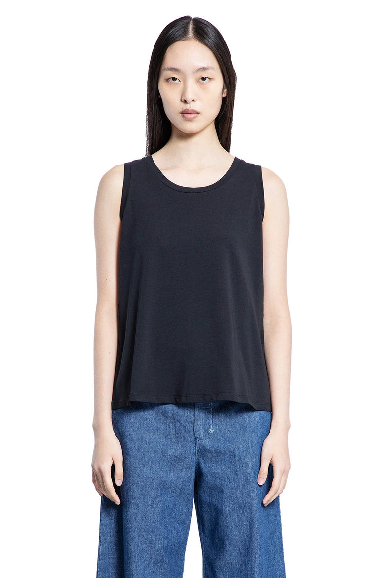 S MAX MARA WOMAN BLACK T-SHIRTS & TANK TOPS