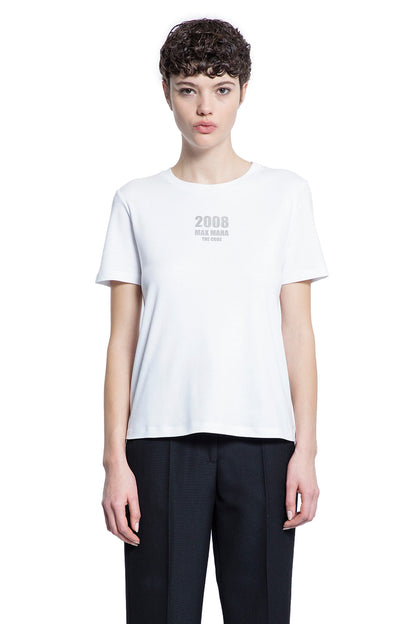 S MAX MARA WOMAN WHITE T-SHIRTS & TANK TOPS