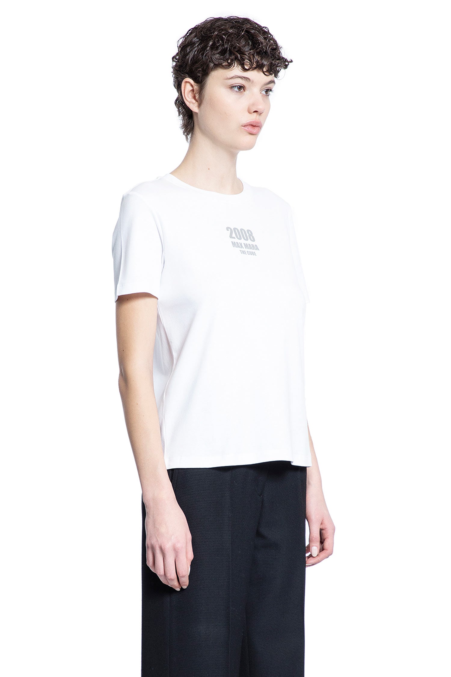 S MAX MARA WOMAN WHITE T-SHIRTS & TANK TOPS