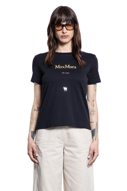 S MAX MARA WOMAN BLACK T-SHIRTS & TANK TOPS