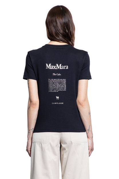 S MAX MARA WOMAN BLACK T-SHIRTS & TANK TOPS