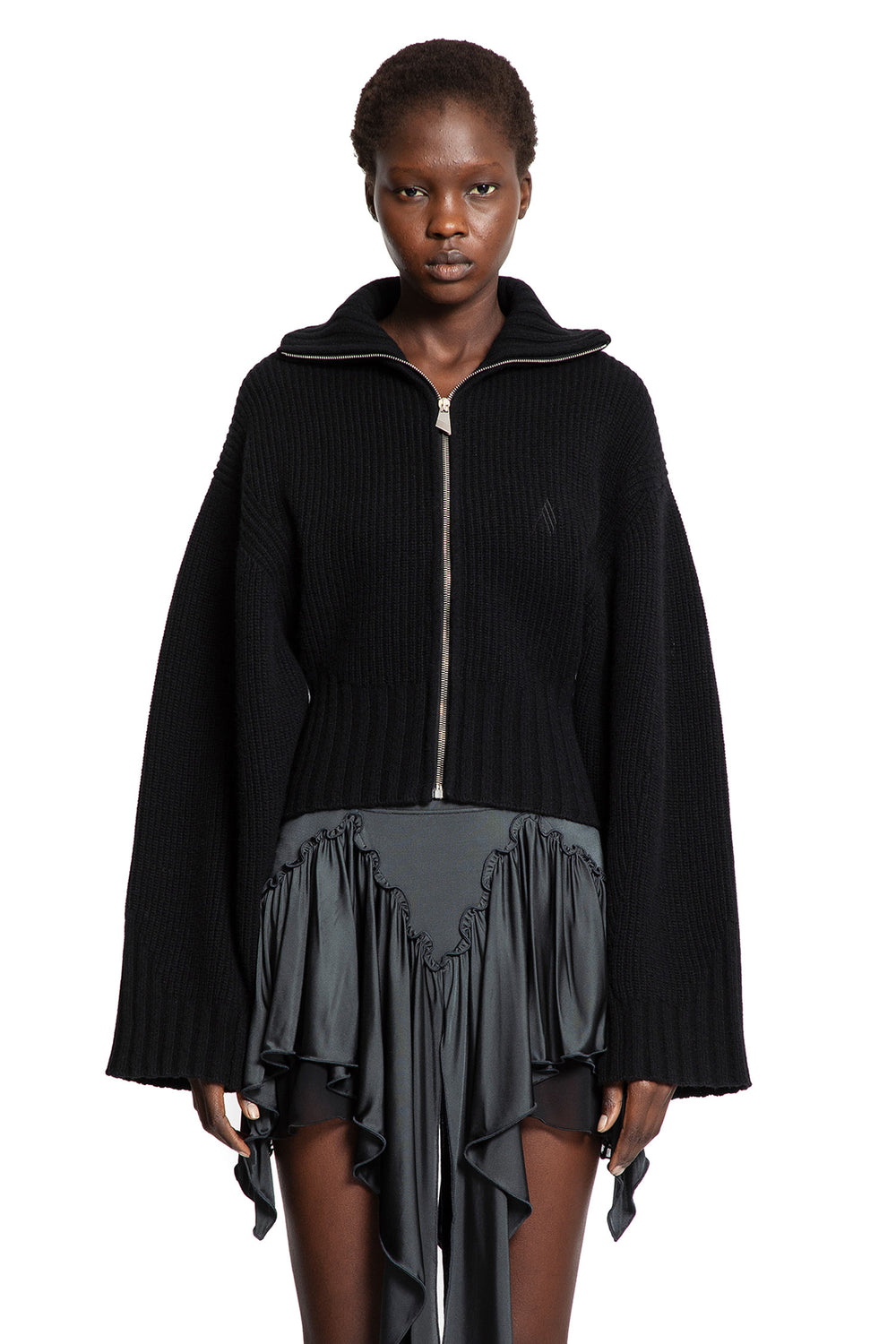Ribbed Wool Cashmere Cardigan