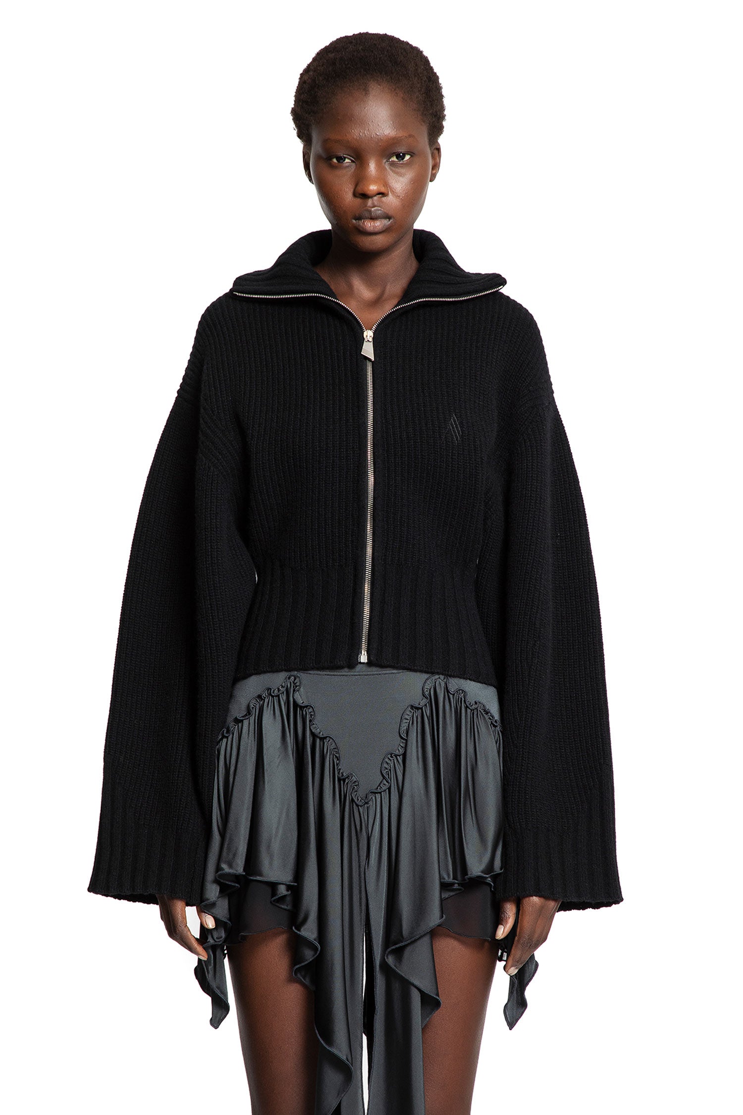 Ribbed Wool Cashmere Cardigan