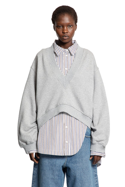 Sweat-shirt à col en V oversize 