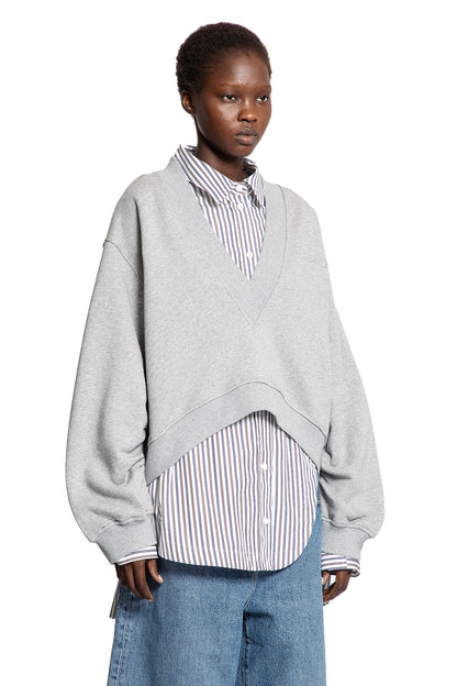 Sweat-shirt à col en V oversize 