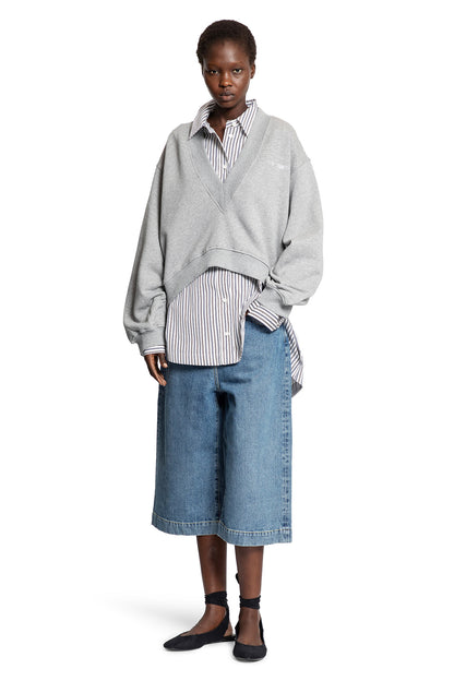 Sweat-shirt à col en V oversize 