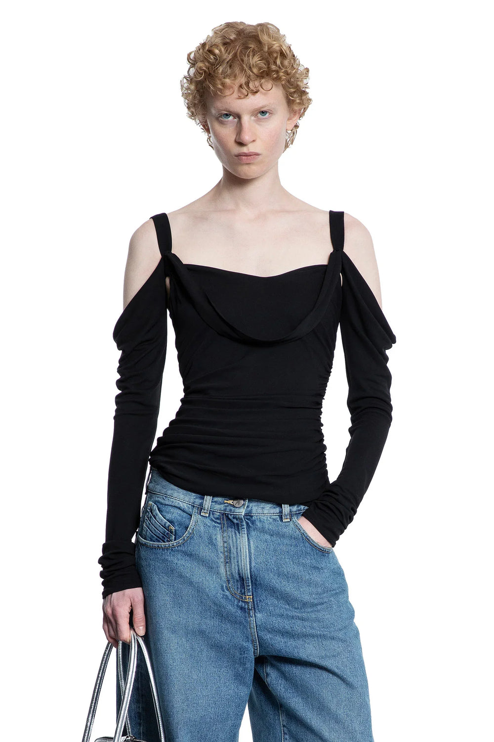 THE ATTICO Crêpe Viscose Top woman