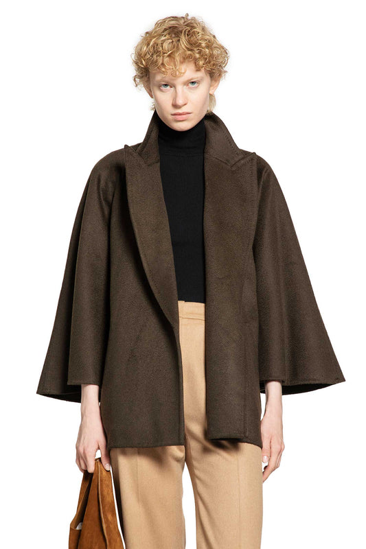 Camel Hair Short Padded Coat