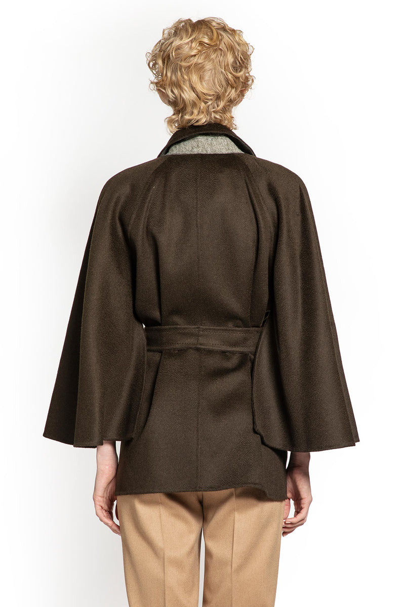 Camel Hair Short Padded Coat