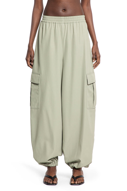 Cotton Canvas Baggy Trousers