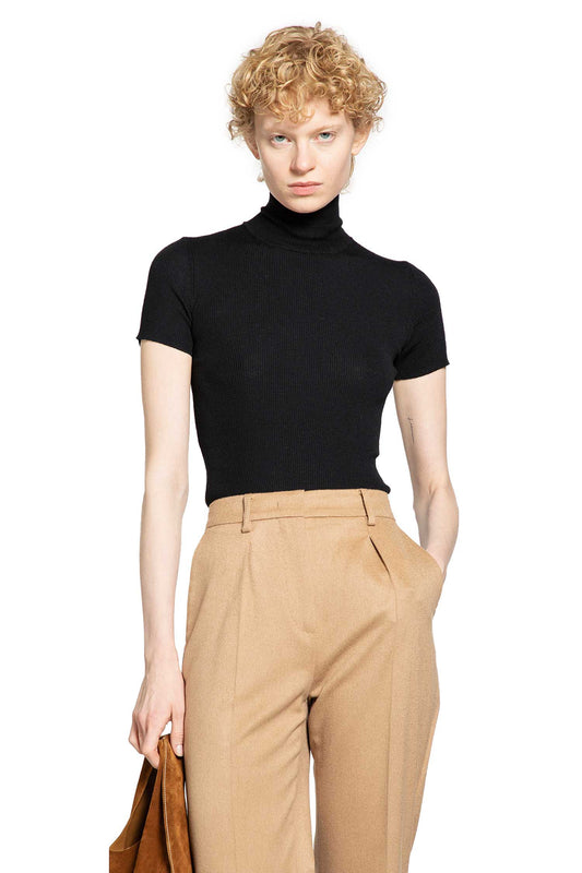 Virgin Wool Knit Long Sleeve Top