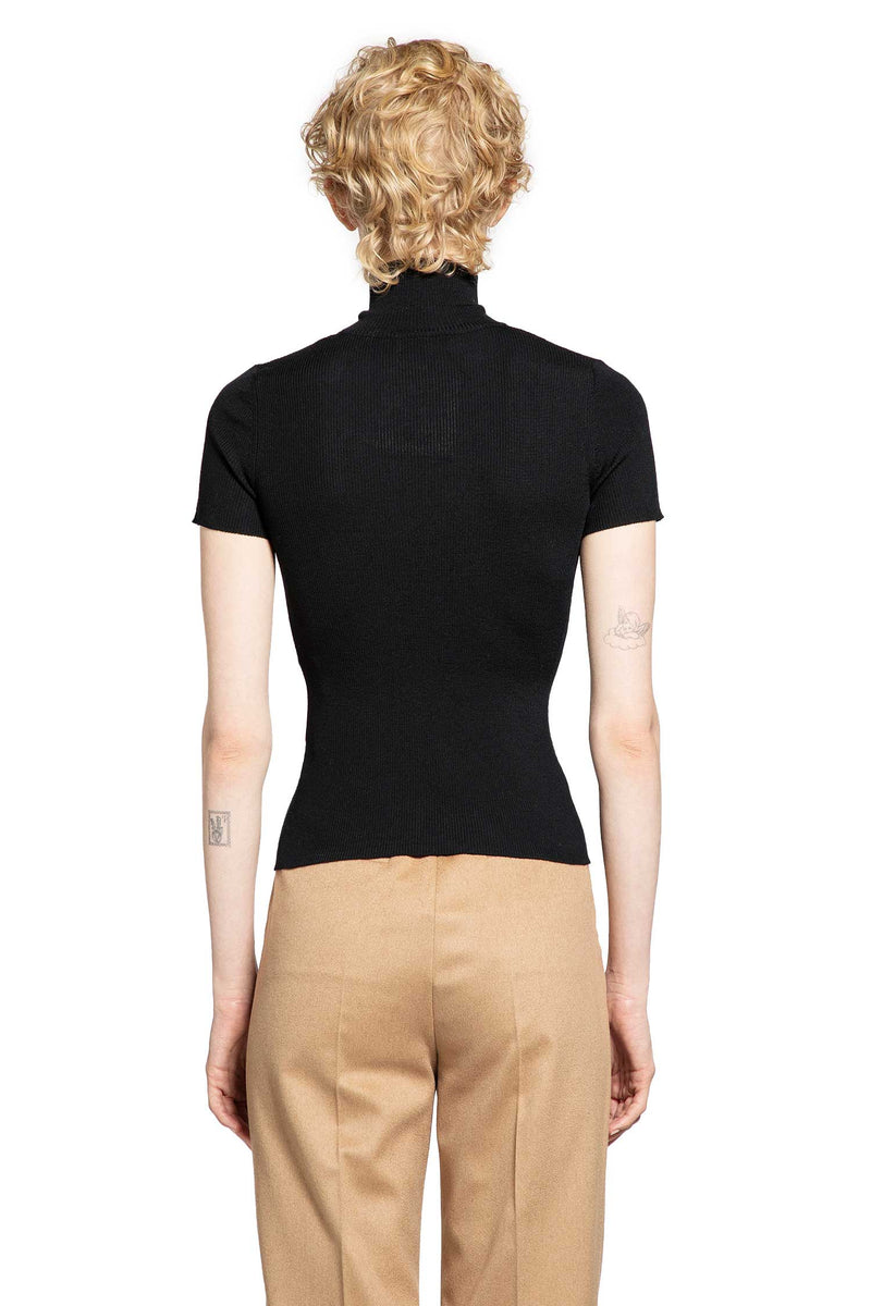 Virgin Wool Knit Long Sleeve Top