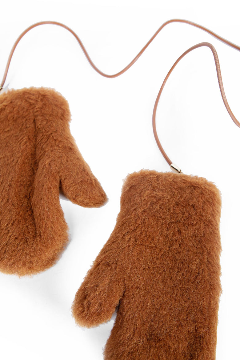MAX MARA WOMAN BROWN GLOVES