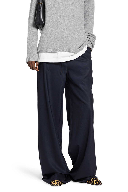 Wool Twill Drawstring Trousers