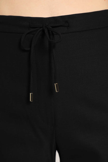 Wool Twill Drawstring Trousers