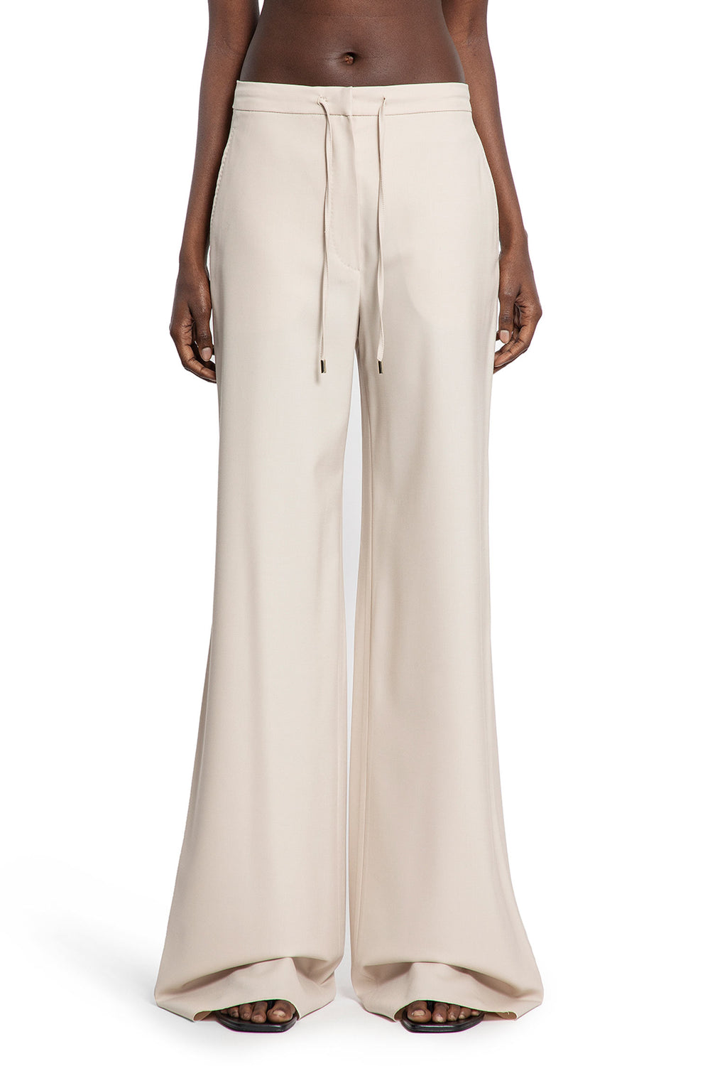 Wool Twill Drawstring Trousers