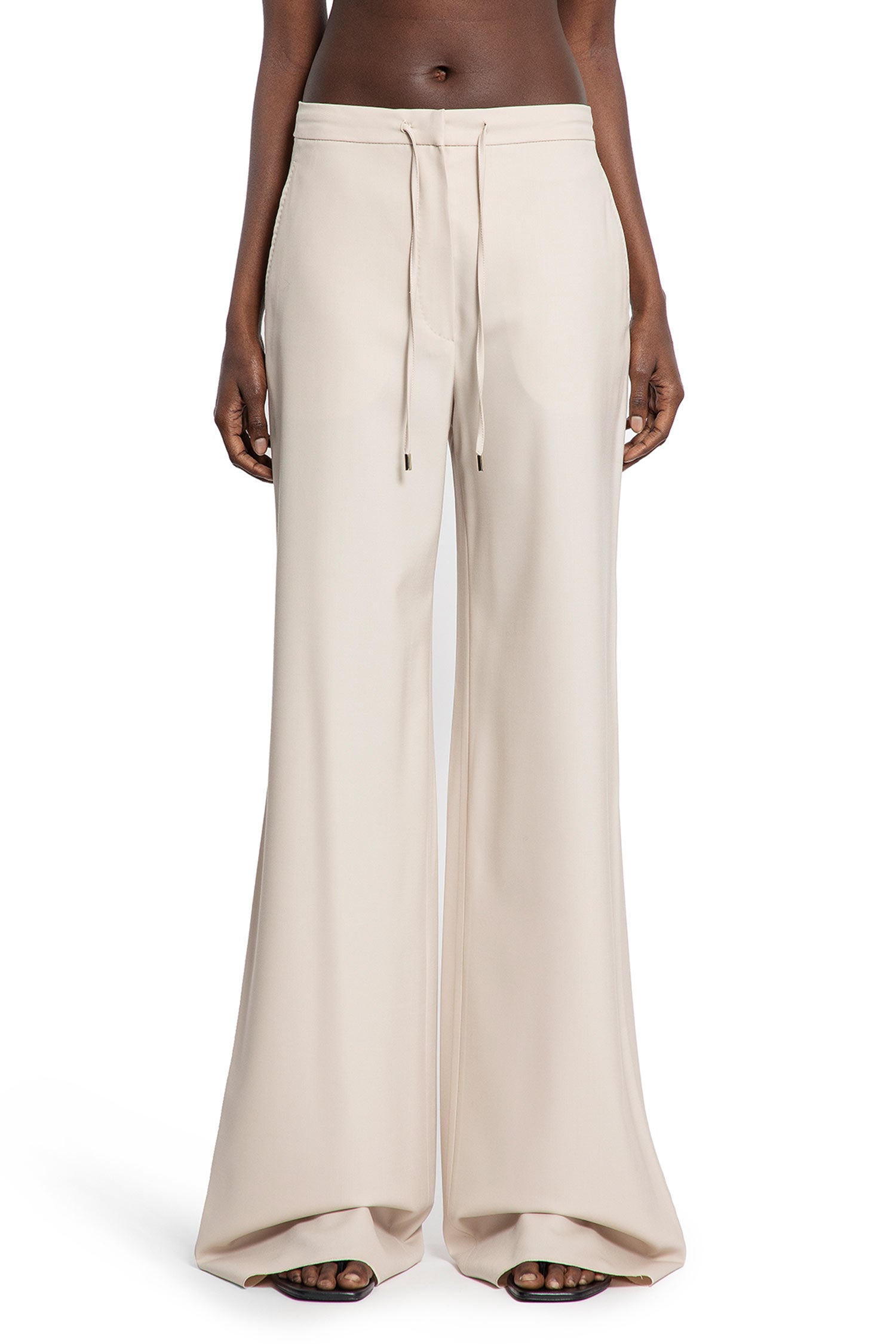 Wool Twill Drawstring Trousers