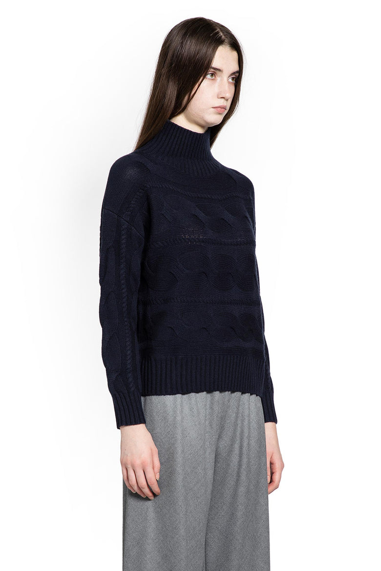 Wool and Cashmere Cable Knit Turtleneck