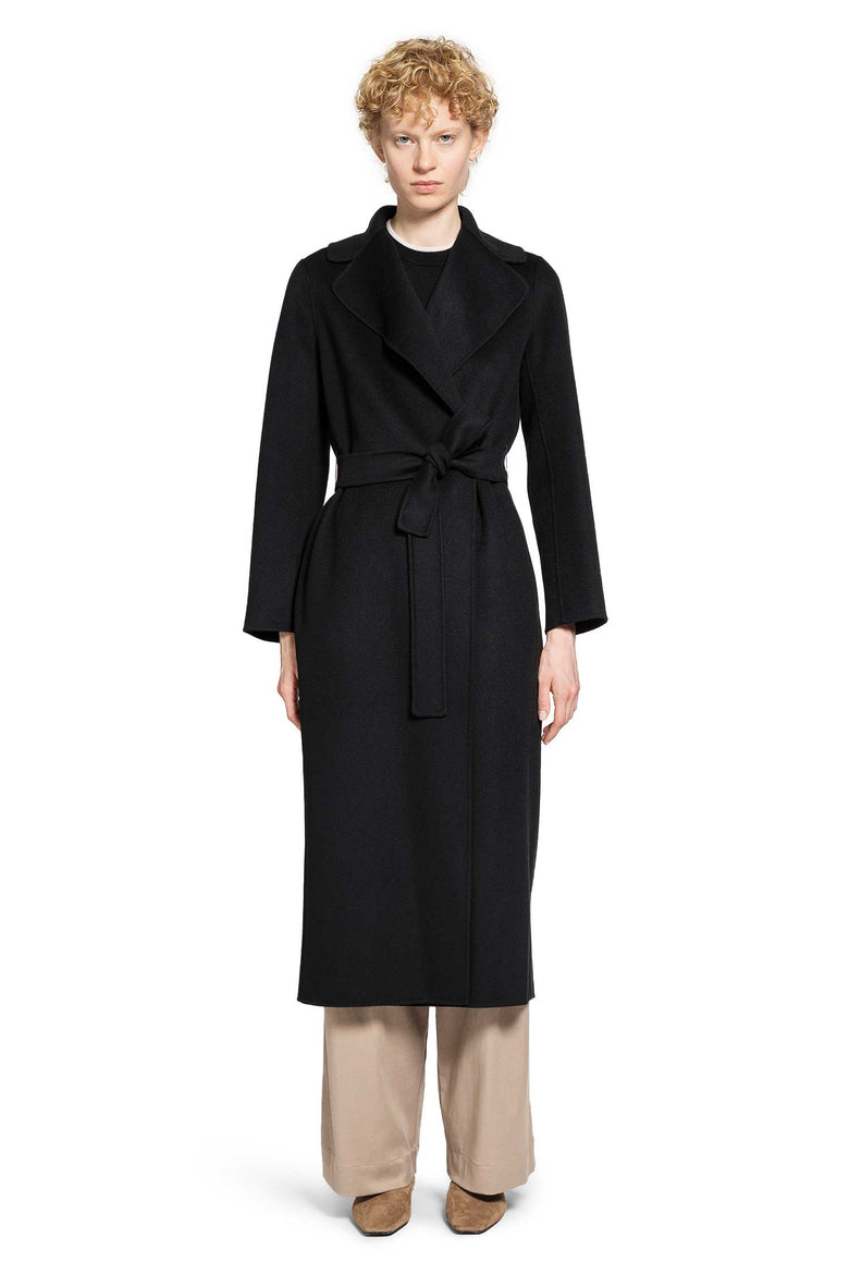 S MAX MARA WOMAN BLACK COATS