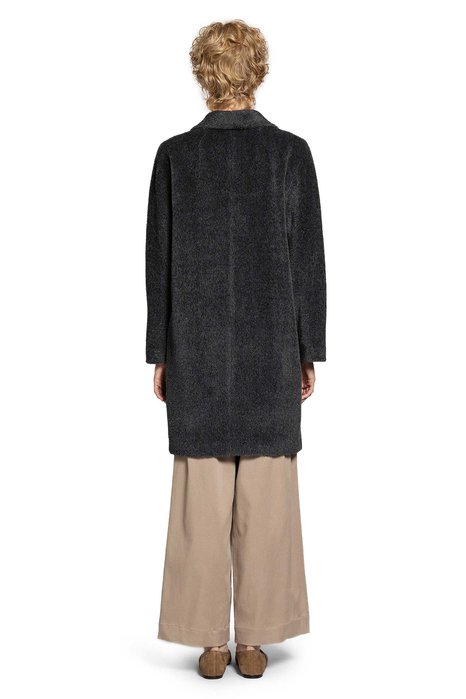 S MAX MARA WOMAN BLACK COATS