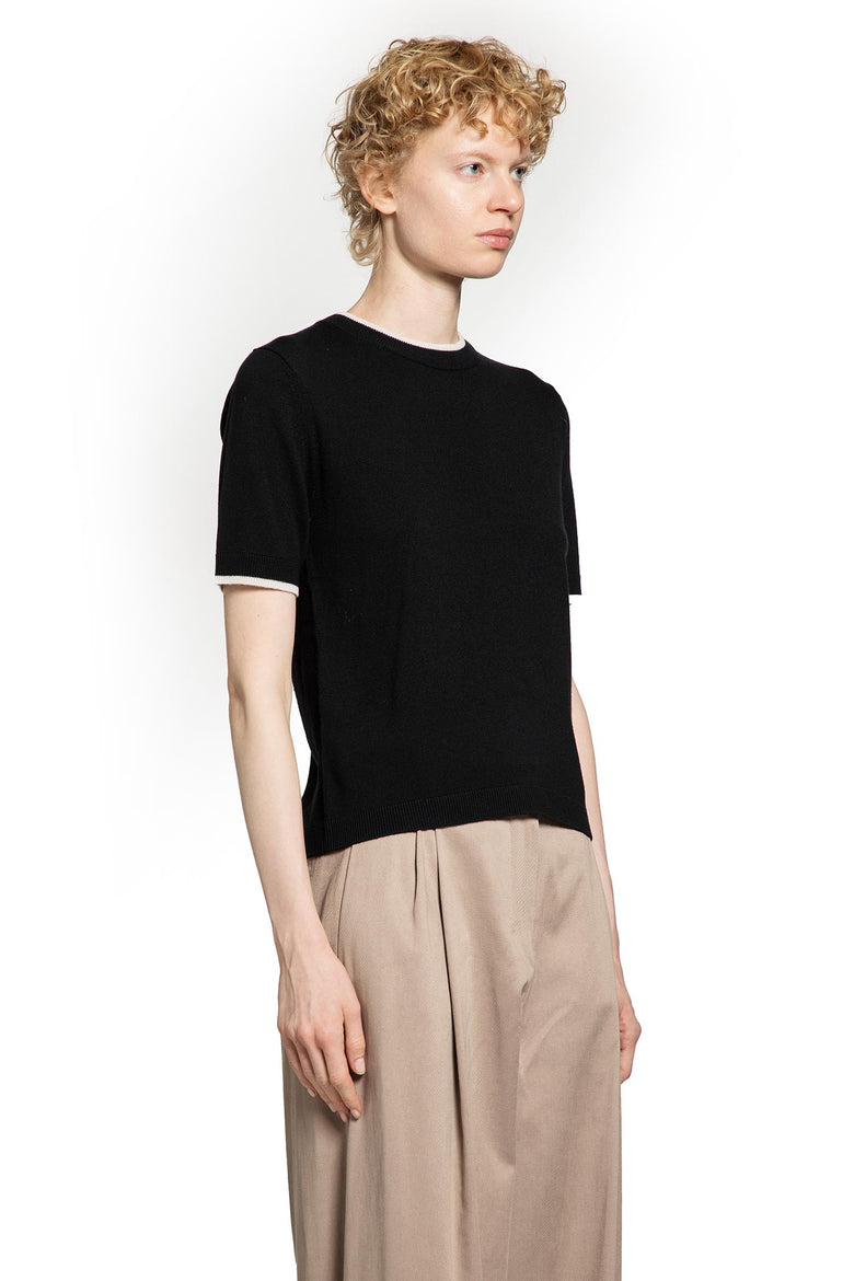 S MAX MARA WOMAN BLACK KNITWEAR