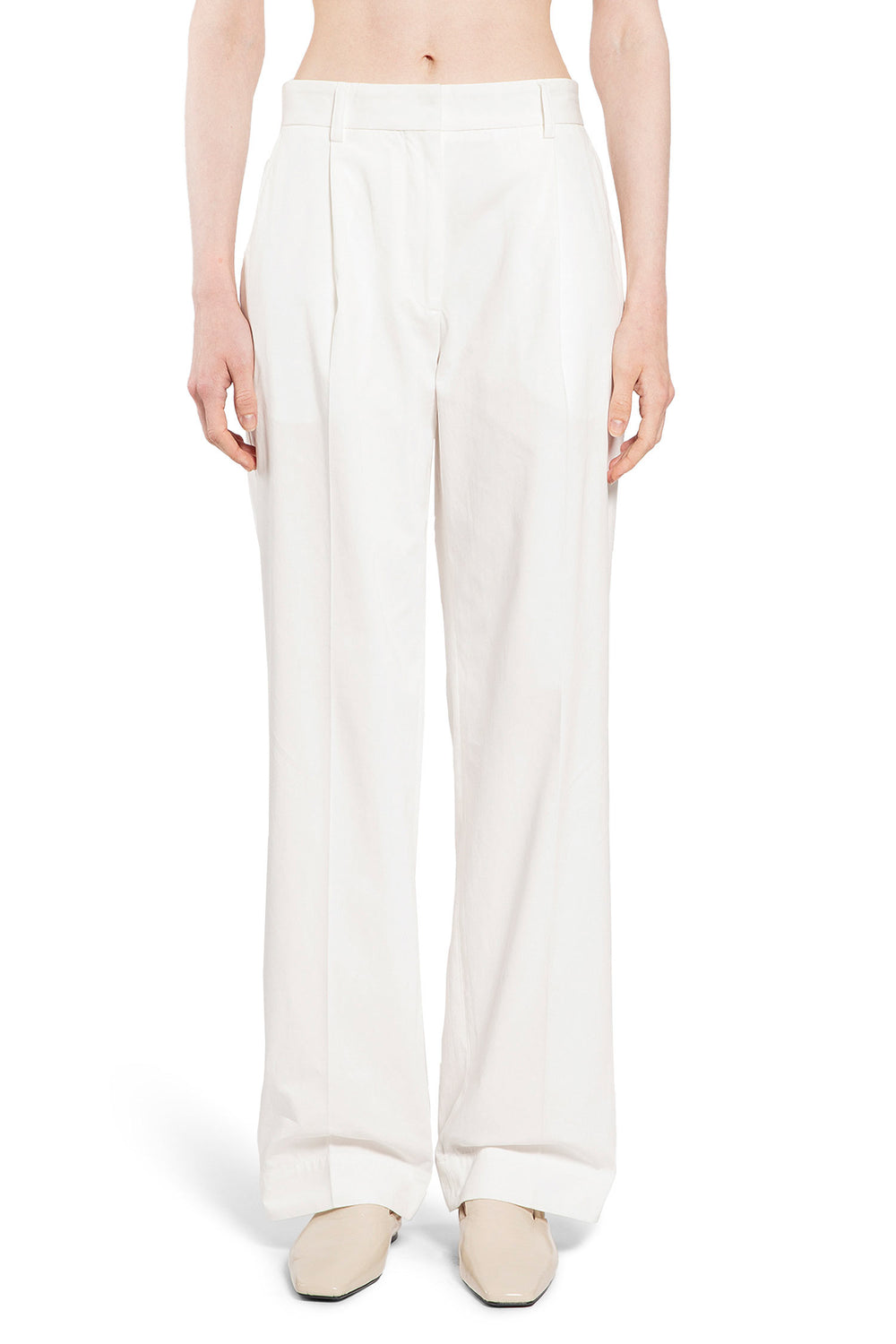 TOTEME WOMAN WHITE TROUSERS