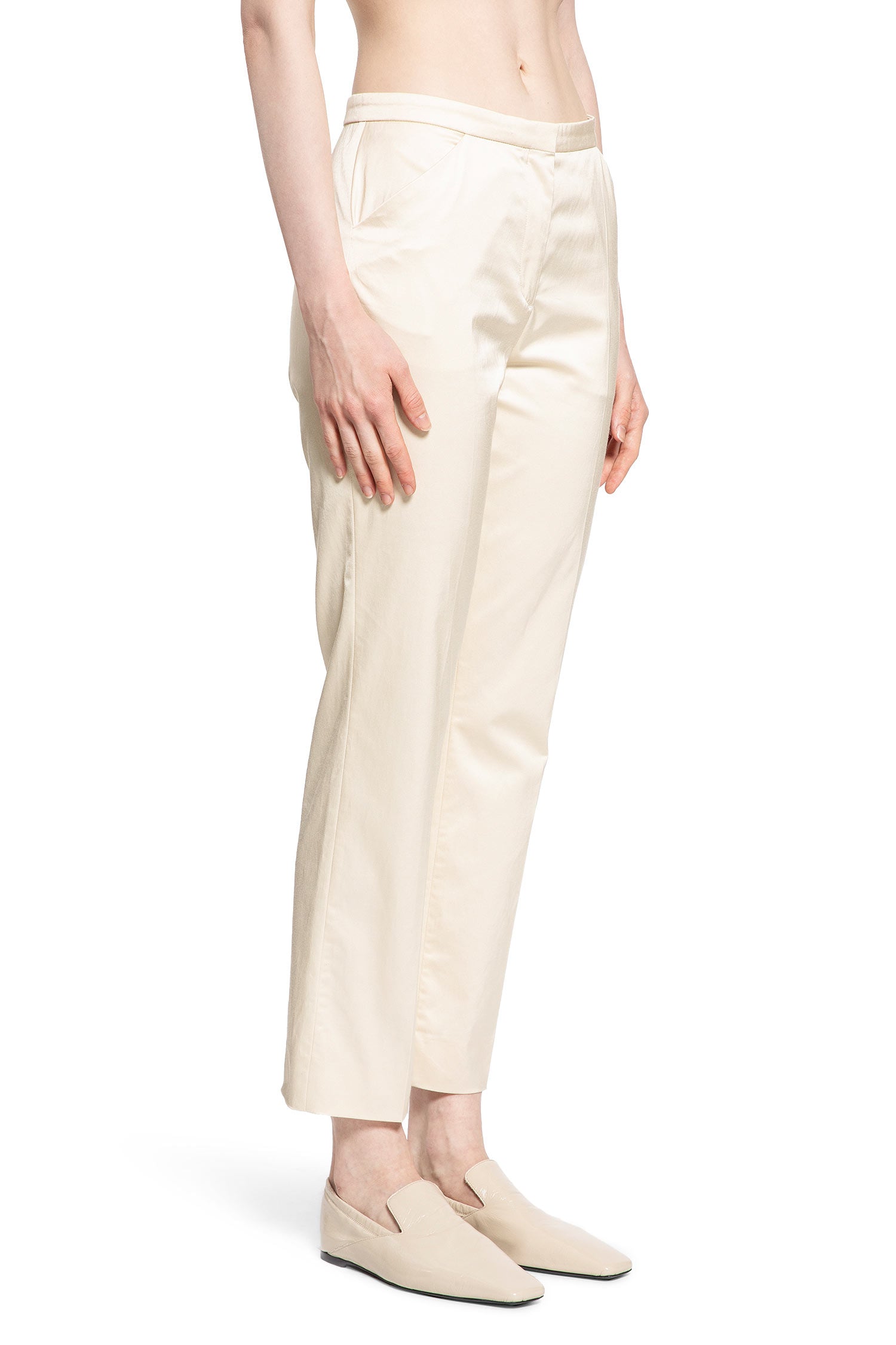 TOTEME WOMAN OFF-WHITE TROUSERS