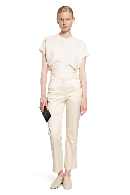 TOTEME WOMAN OFF-WHITE TROUSERS