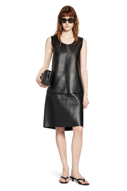 Panelled Leather Skirt