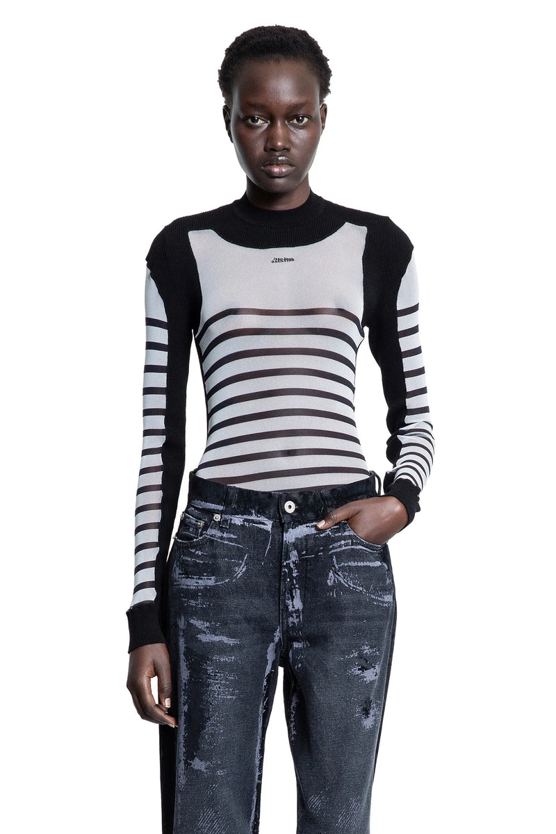 The Bi-material Marinière Sweater - Antonioli.eu