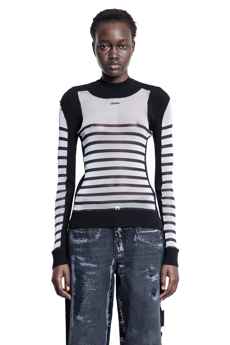 The Bi-material Marinière Sweater - Antonioli.eu