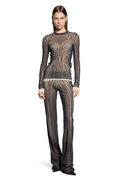 JEAN PAUL GAULTIER WOMAN BROWN TROUSERS