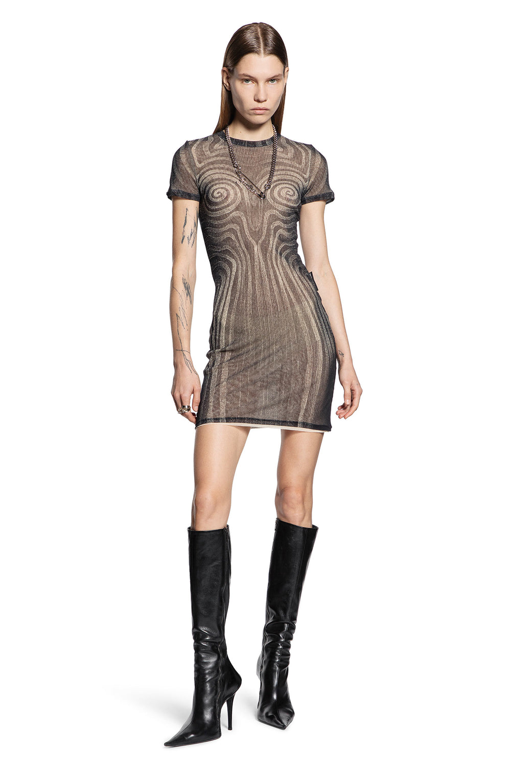 JEAN PAUL GAULTIER WOMAN BROWN DRESSES