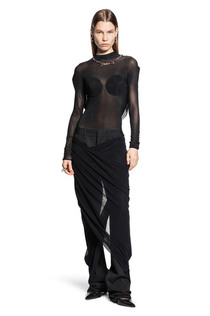 JEAN PAUL GAULTIER WOMAN BLACK BODYSUITS