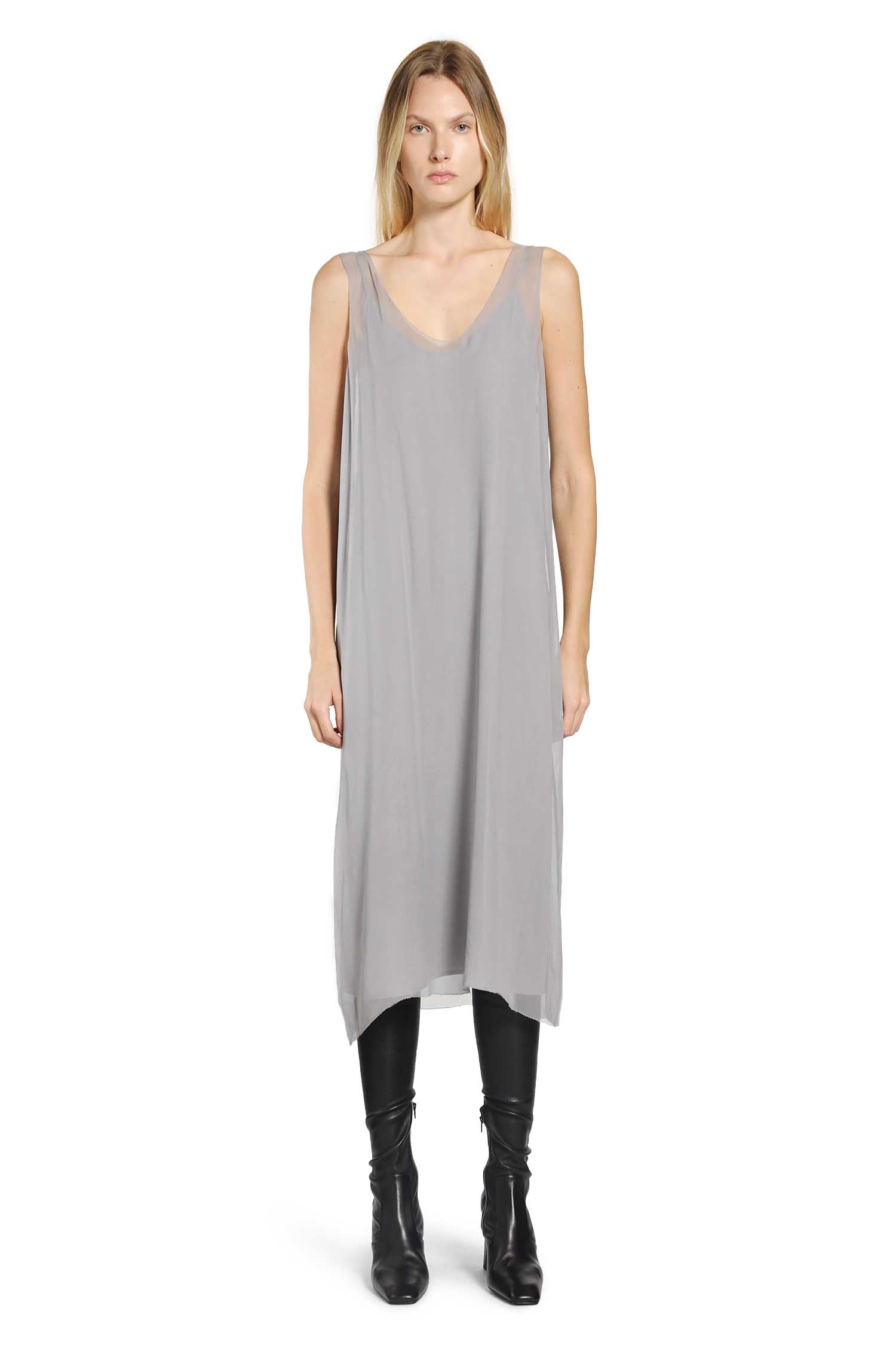 Chiffon slip dress black