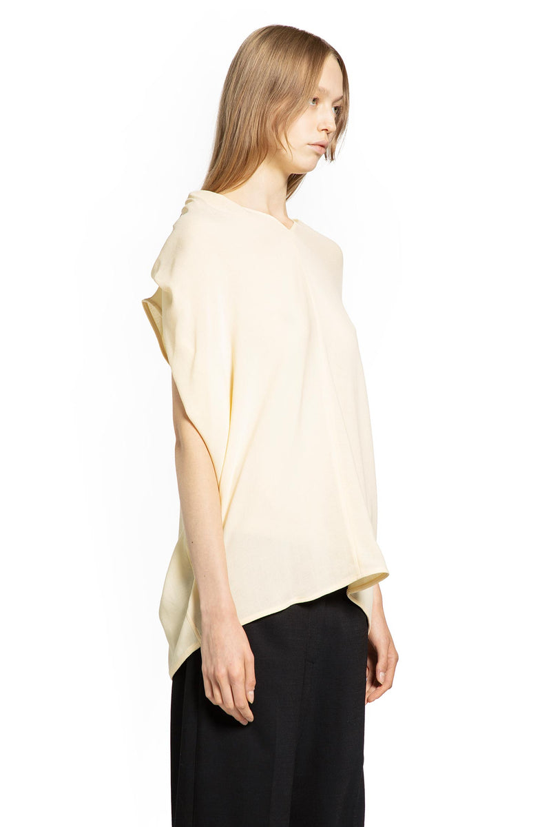 Cocoon Viscose Wool Cape Blouse