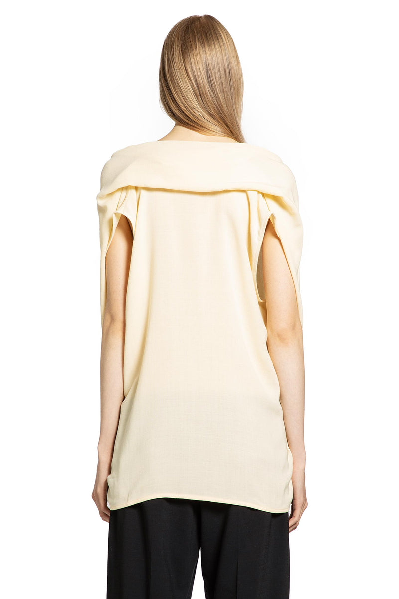 Cocoon Viscose Wool Cape Blouse