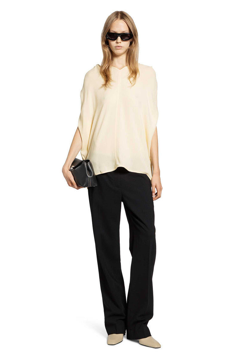 Cocoon Viscose Wool Cape Blouse