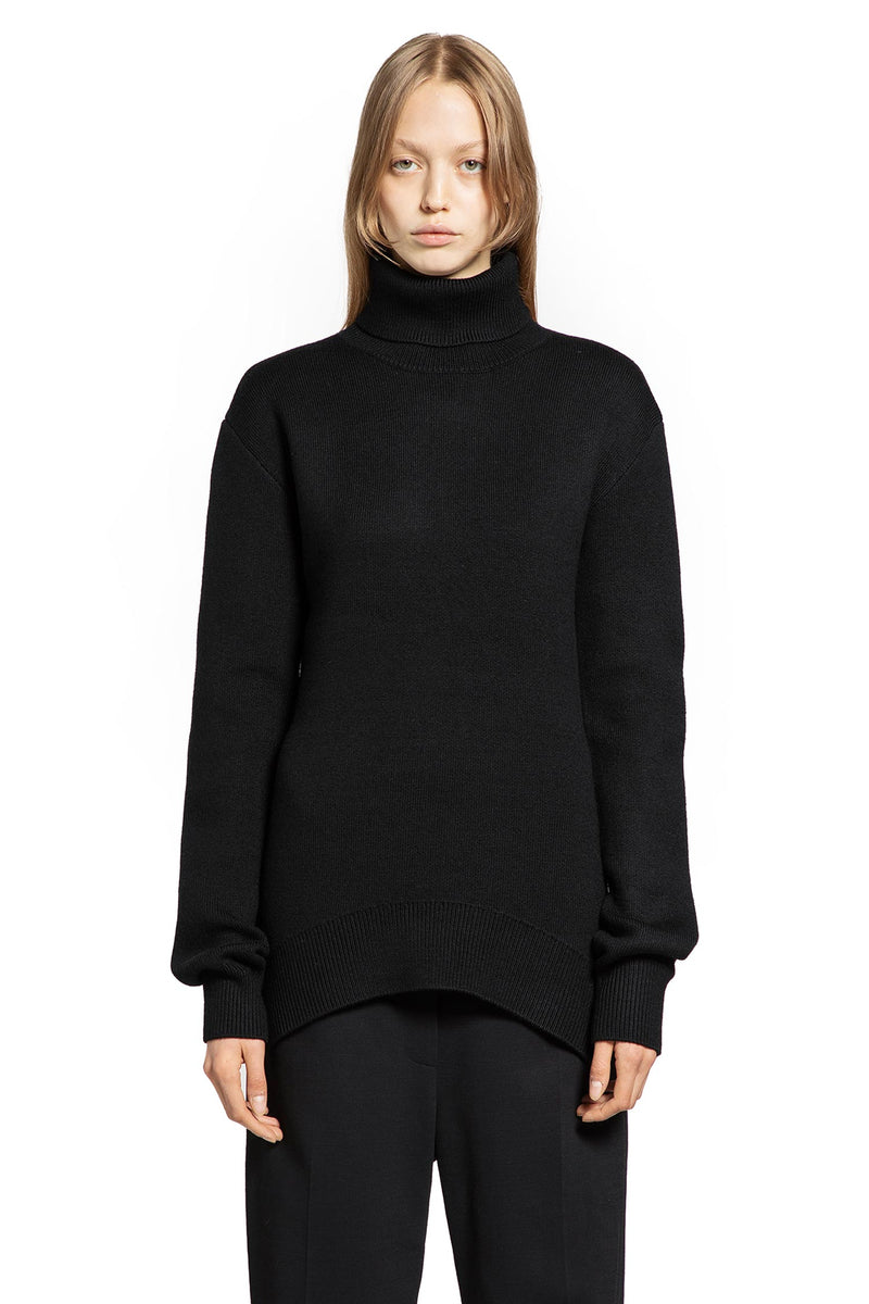Wool Double Knit Turtleneck Top