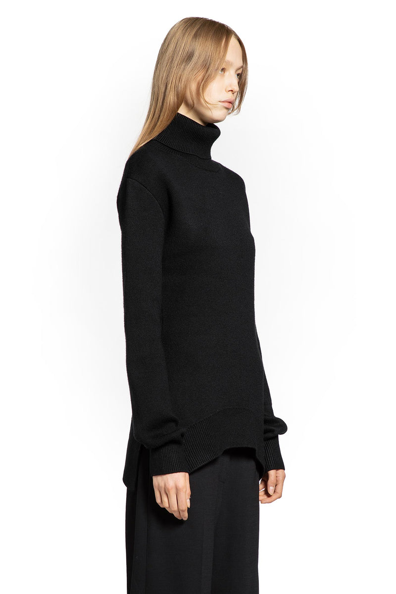 Wool Double Knit Turtleneck Top