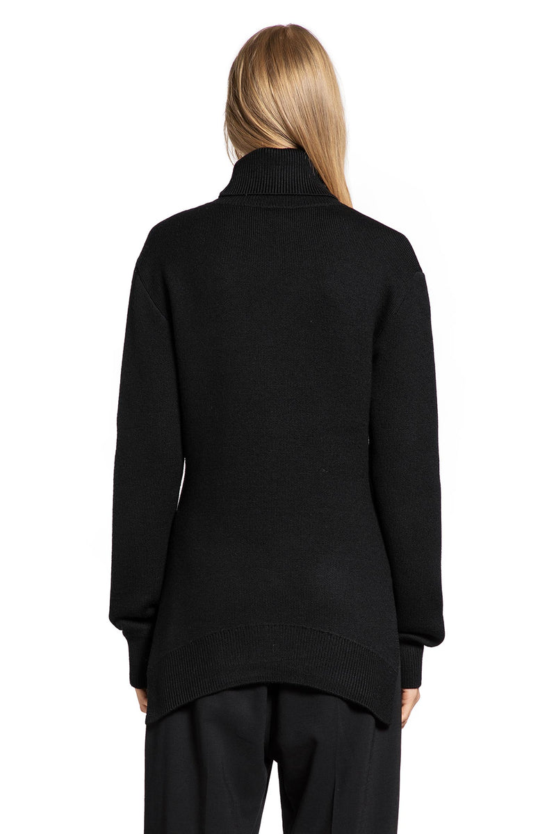 Wool Double Knit Turtleneck Top