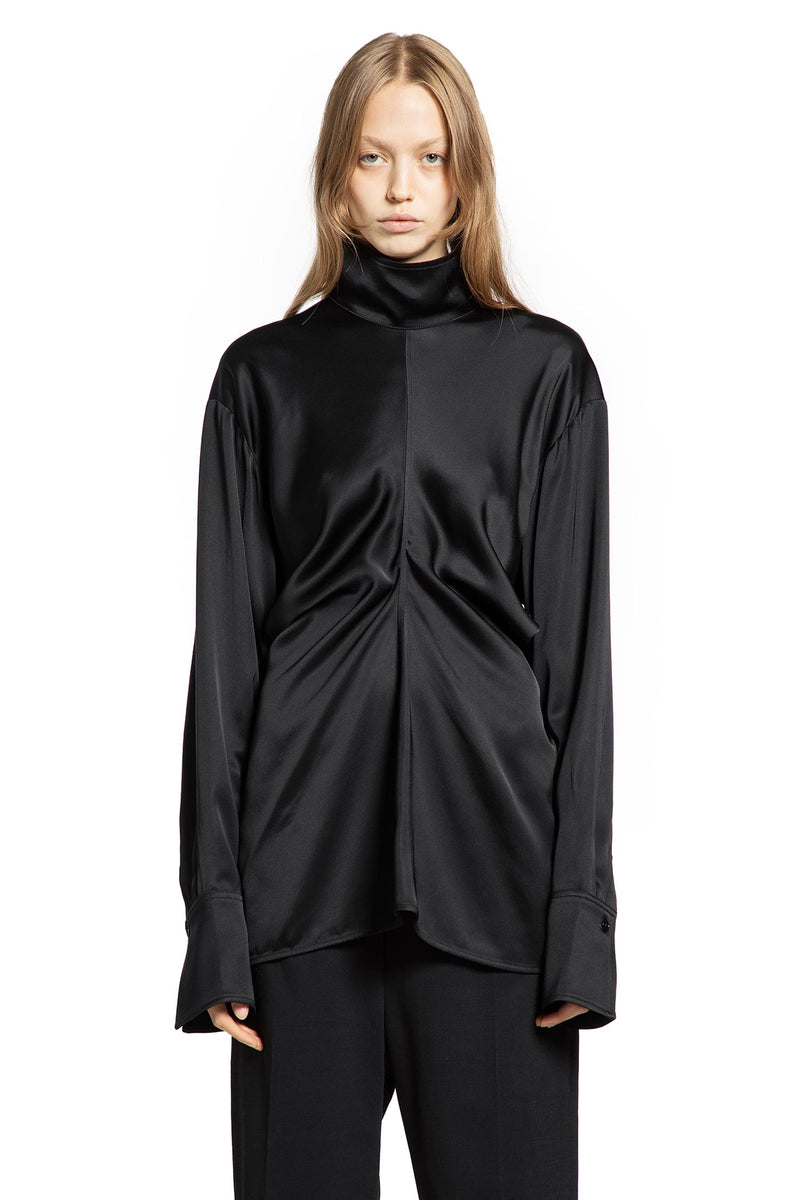 Viscose Slouch Blouse with Collar