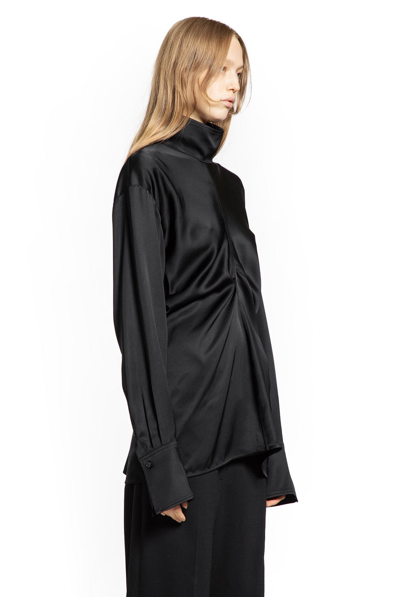 Viscose Slouch Blouse with Collar