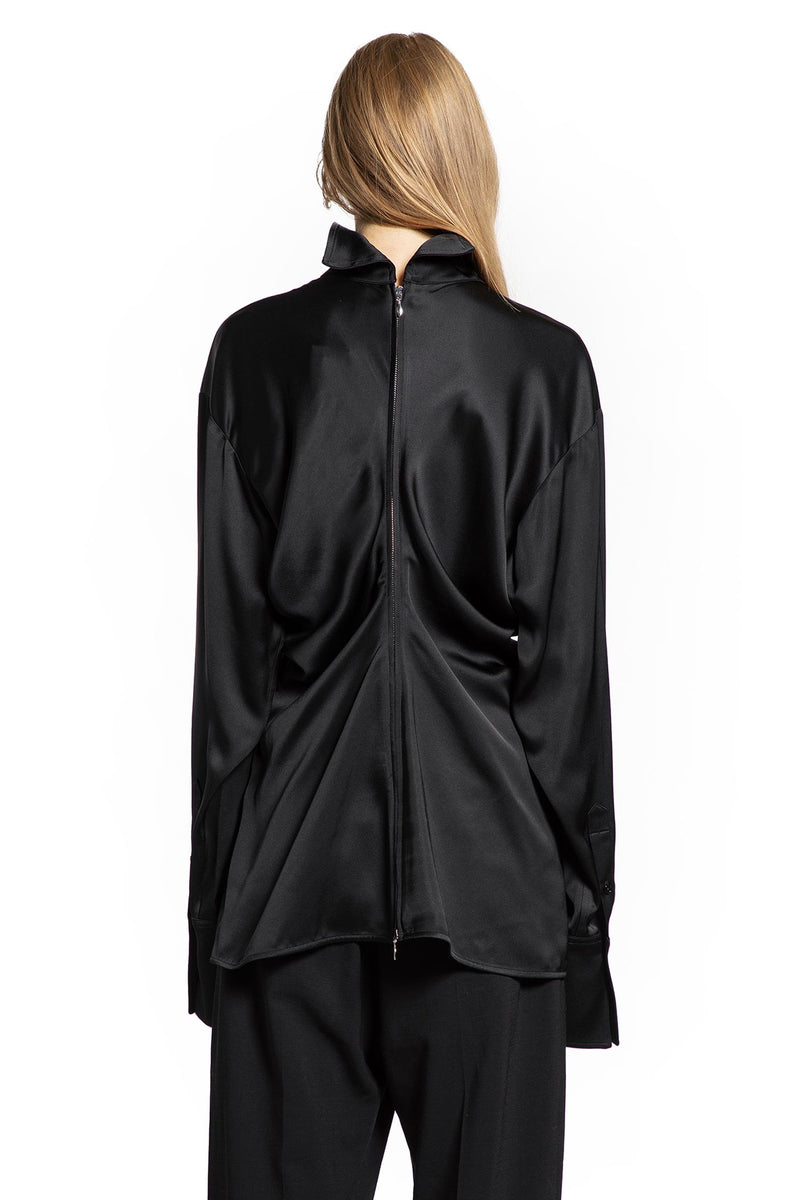 Viscose Slouch Blouse with Collar