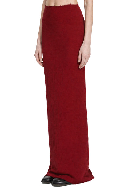 Stretch Nylon Twill Long Skirt