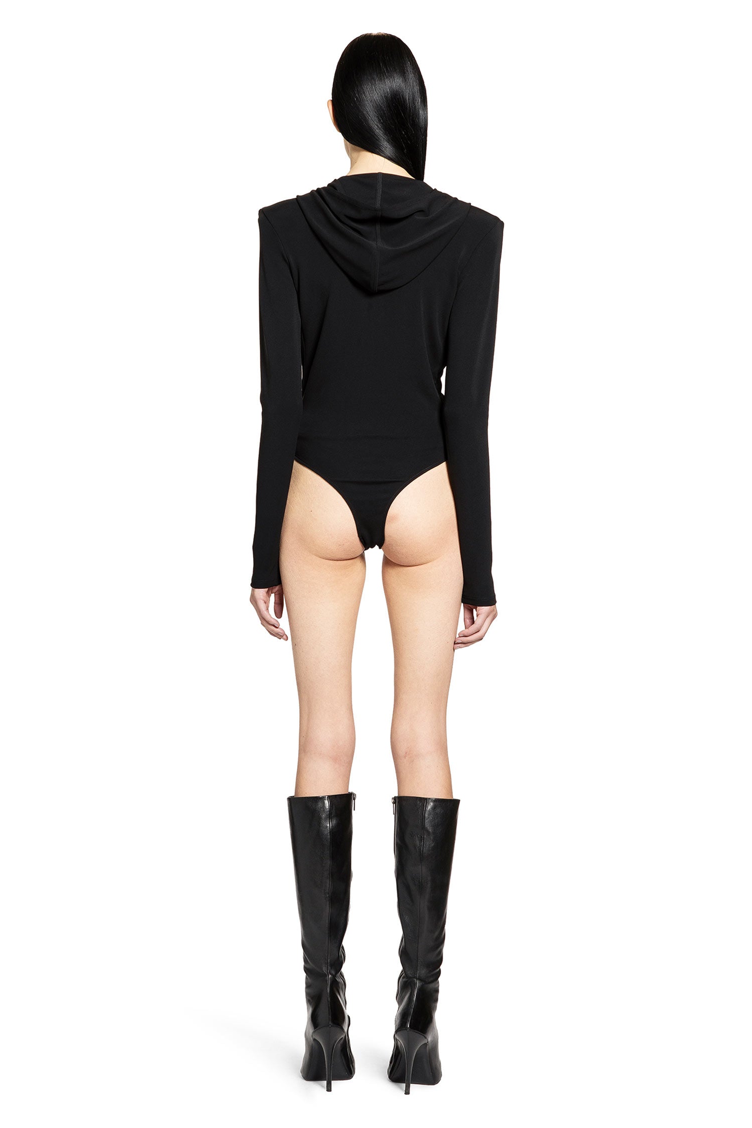 Hooded V-Neck Bodysuit